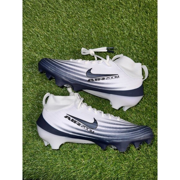 Nike Air Zoom Vapor 1 Pro Football Cleats HM8850-104 Size 9 White Navy Blue NEW main image 8